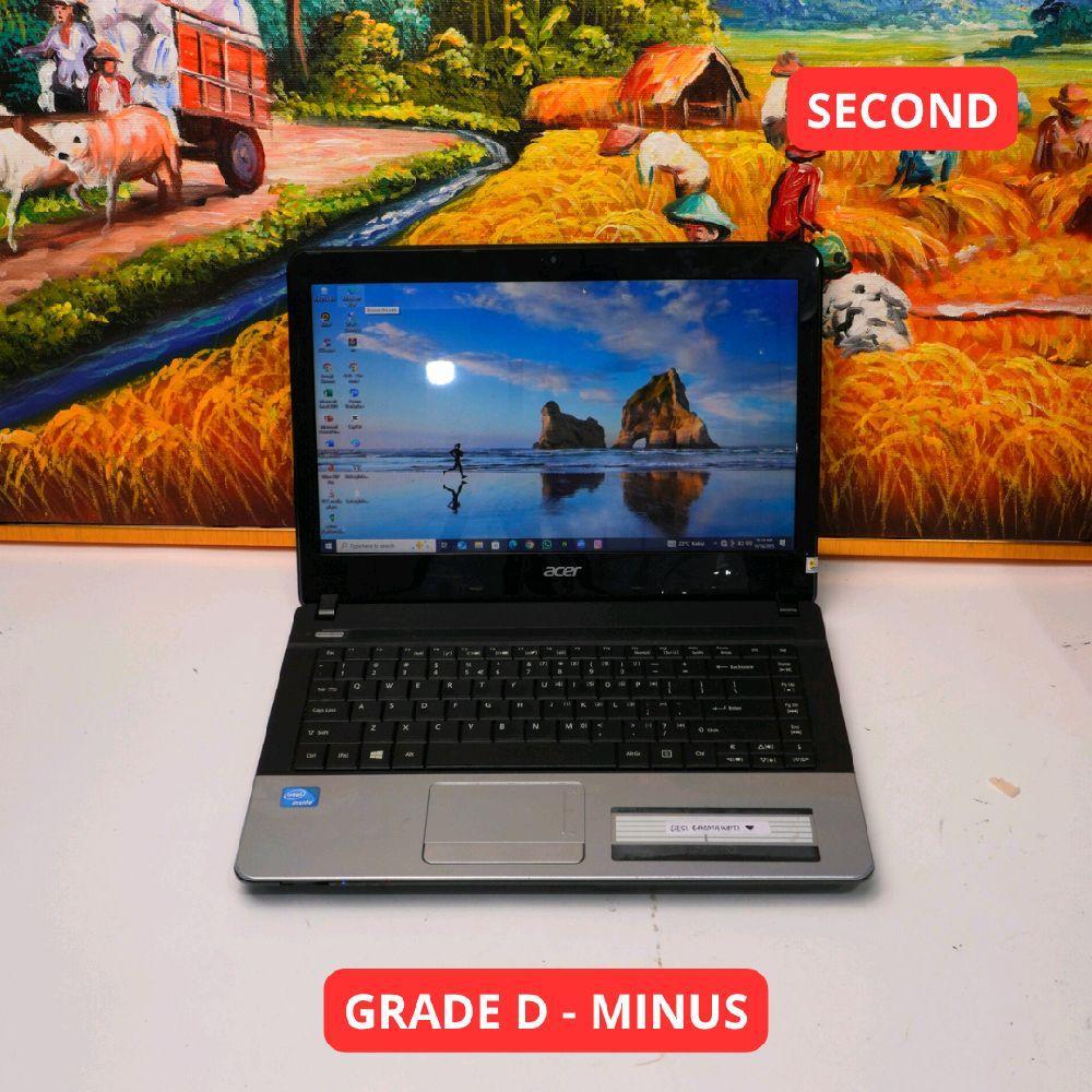 ACER ASPIRE E1-432 CELERON 2957U 2 GB GRADE D (14") - MINUS LAPTOP SECOND ORIGINAL SINAR MUTIARA CEL