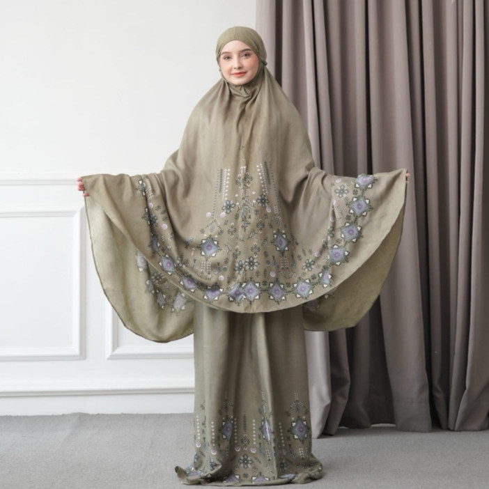 grosir_solo || MUKENA RAYON BALI DEWASA TRAVELING / MUKENA RAYON MOTIF KIYARA BUNGA PREMIUM