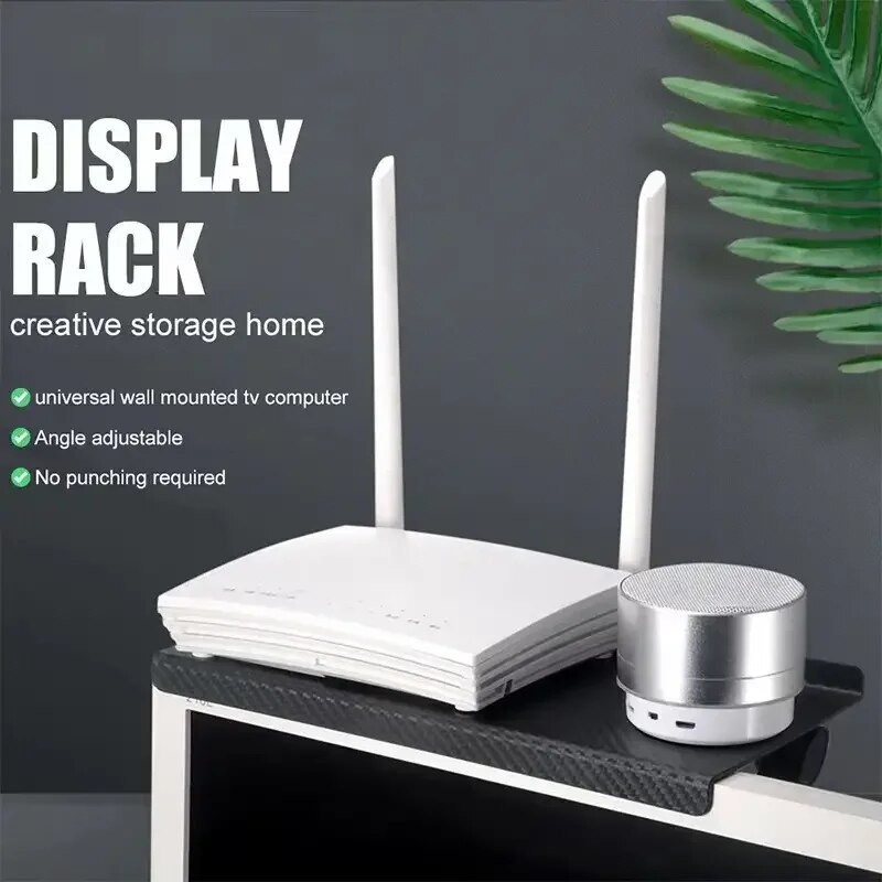 1PC Hot Selling Computer and TV Screen Storage Rack Wireless Router Set-top Box Rack No Perforated S