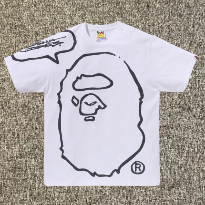 (COD) Bape X Joshua Ape Head Tee White Original / Baju Kaos Bape Authentic