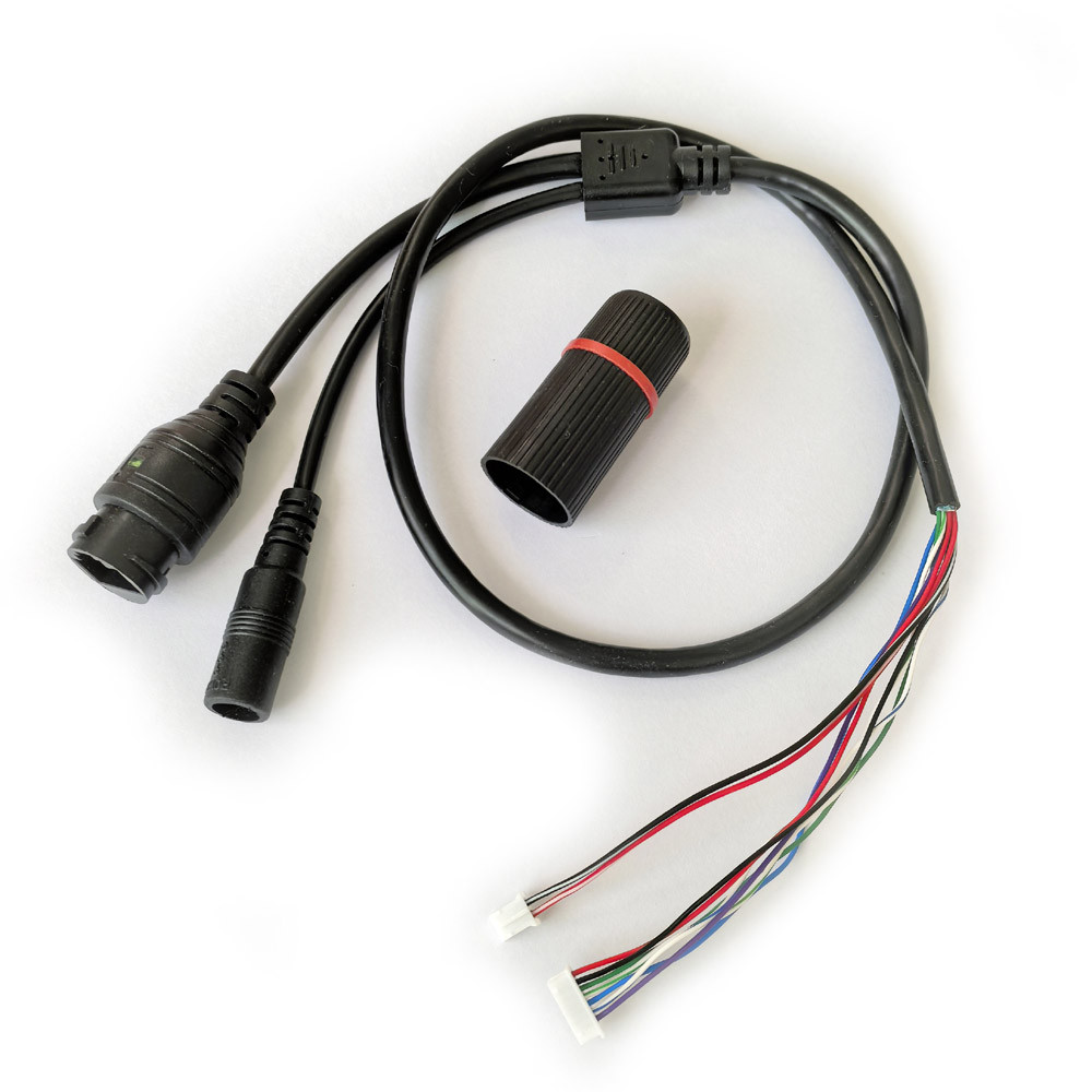 10Lots of CCTV IP cable video power 60cm long RJ45 female & DC male connectors with Terminals for ne