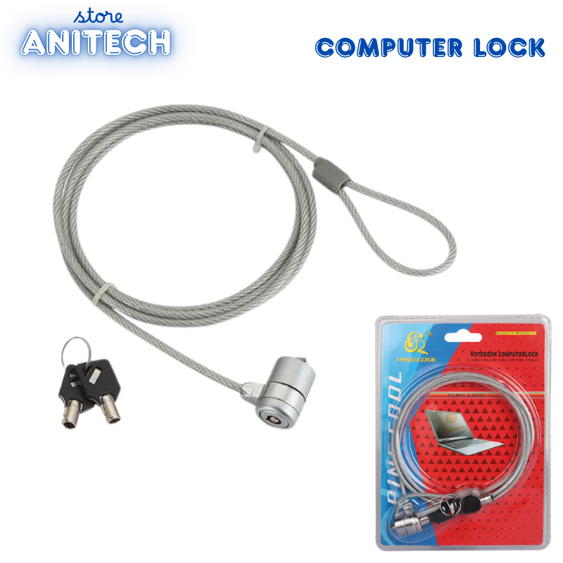 Computer Lock Kabel Pengaman Laptop dengan Kunci Anti Pencurian