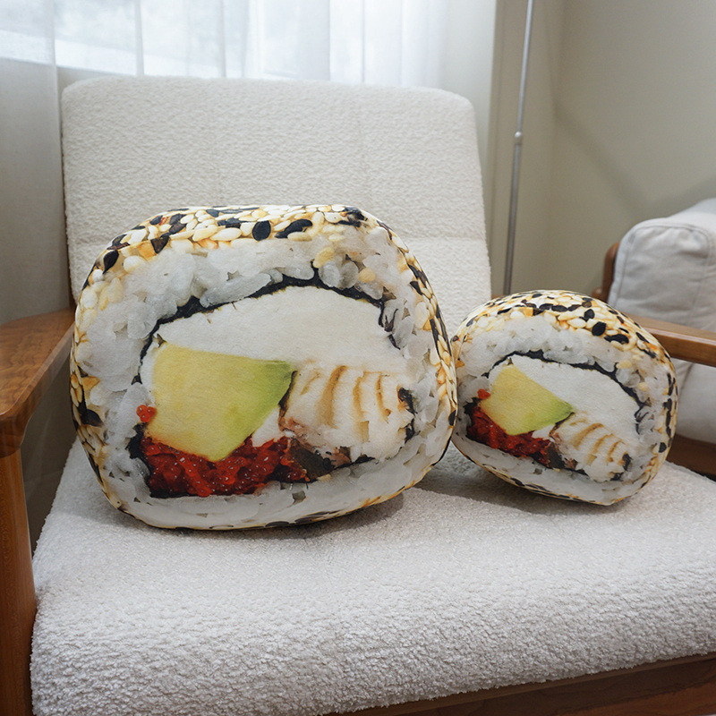 Kawaii Simulation Food Sushi Cake Plush Toys Stuffed Doll Pillow Cushion Cute Home Decoration for Ki