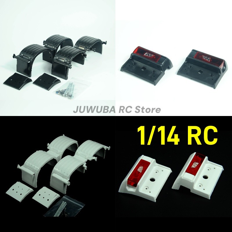 1/14 RC Toy Truck Mudguard Taillight Fender For Tamiya 1 14 Rc Truck 770S Arocs FH16 TGX RC Truck -t