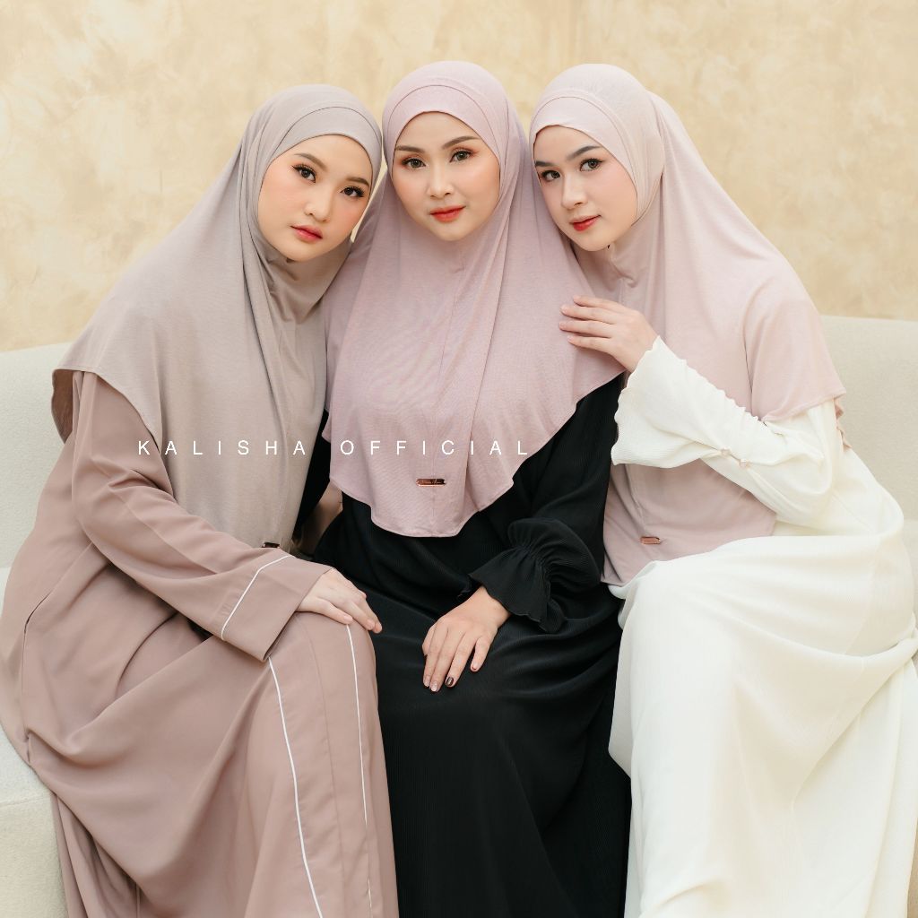 COMELLSHOP KALISHA X MIMA Jilbab Instan Kaos Rayon Kerudung Bergo Rayon Kaos Vanya XL Hijab Bergo Ka
