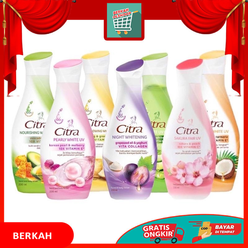 CITRA HAND BODY 210 GR | CITRA BODY LOTION 110 GR | CITRA PEARLY GLOW UV | HAZELINE MUTIARA BRH