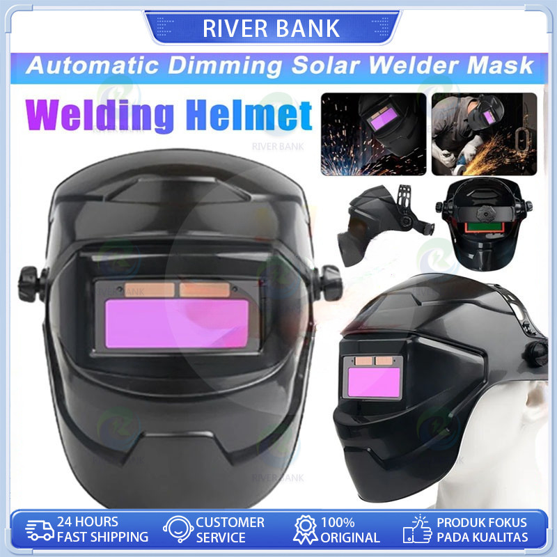 Helm Las Otomatis Kedok Kacamata Las Auto Darkening Welding Helmet Helm Las Otomatis Auto Darkening 