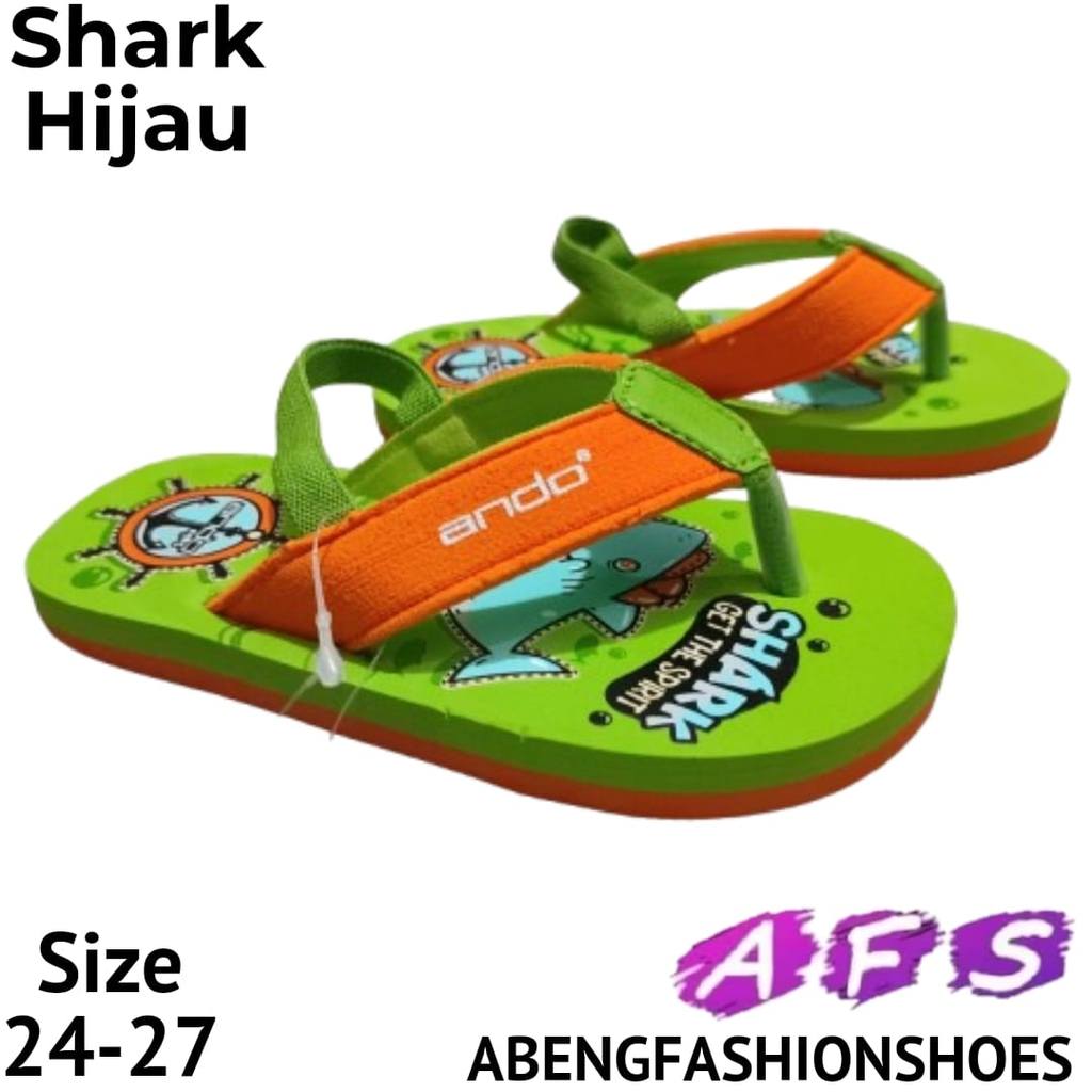 Ando Shark Sendal Jepit Anak Ukuran 24-27