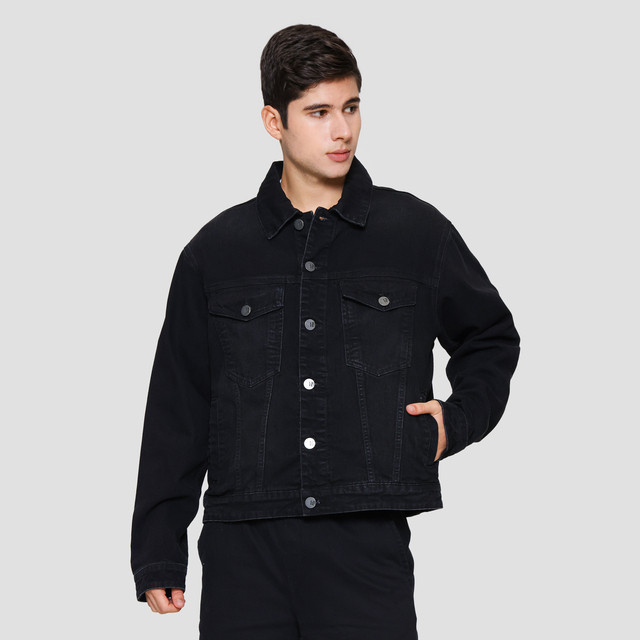 Nevada Boxy Fit Jaket Denim Pria 122385278