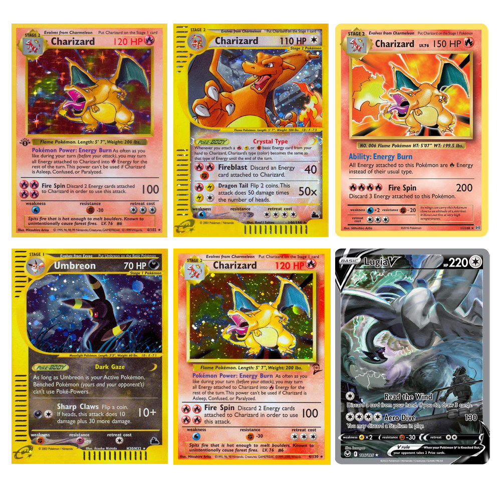 Pokémon Cards 1996 Basic Etion Flash Card arizard Gengar Blastoise Feraligatr Gengar Trang Card Prox