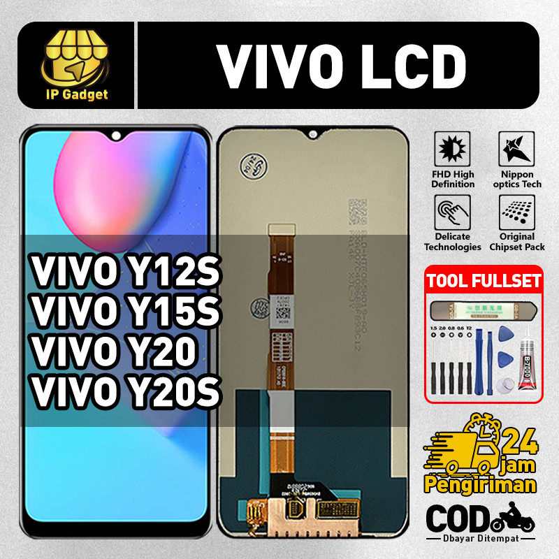 ORIGINAL LCD Vivo Y12S Y15S LCD Vivo Y20 Y20S Fullset ORI HP Asli Touchscreen Layar Sentuh HP COD