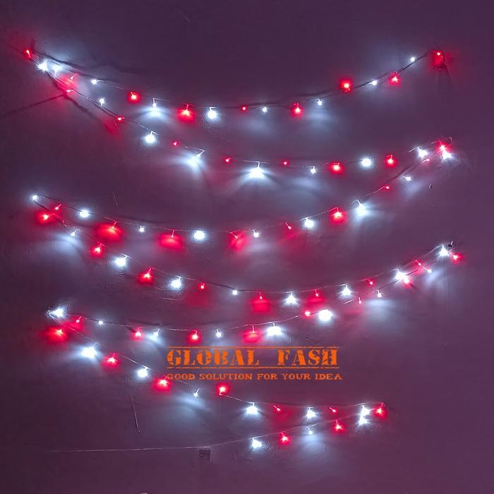 Lampu Tumblr Led Merah Putih 10 m / Lampu HUT RI Merah Putih