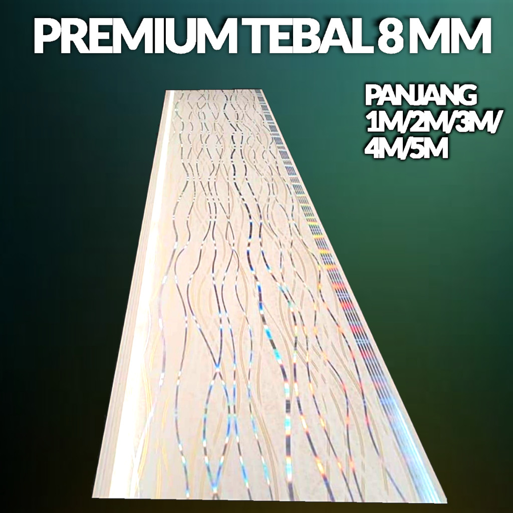 Plafon PVC Premium | Anti Rayap & Tahan Air | Motif Polos/Kayu | Harga Per Lembar Terbaik