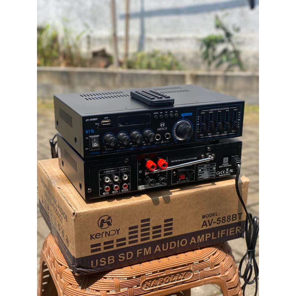 Kendy AV-588BT USB SD FM Audio Amplifier Bluetooth - Power Amplifier Karaoke & Musik