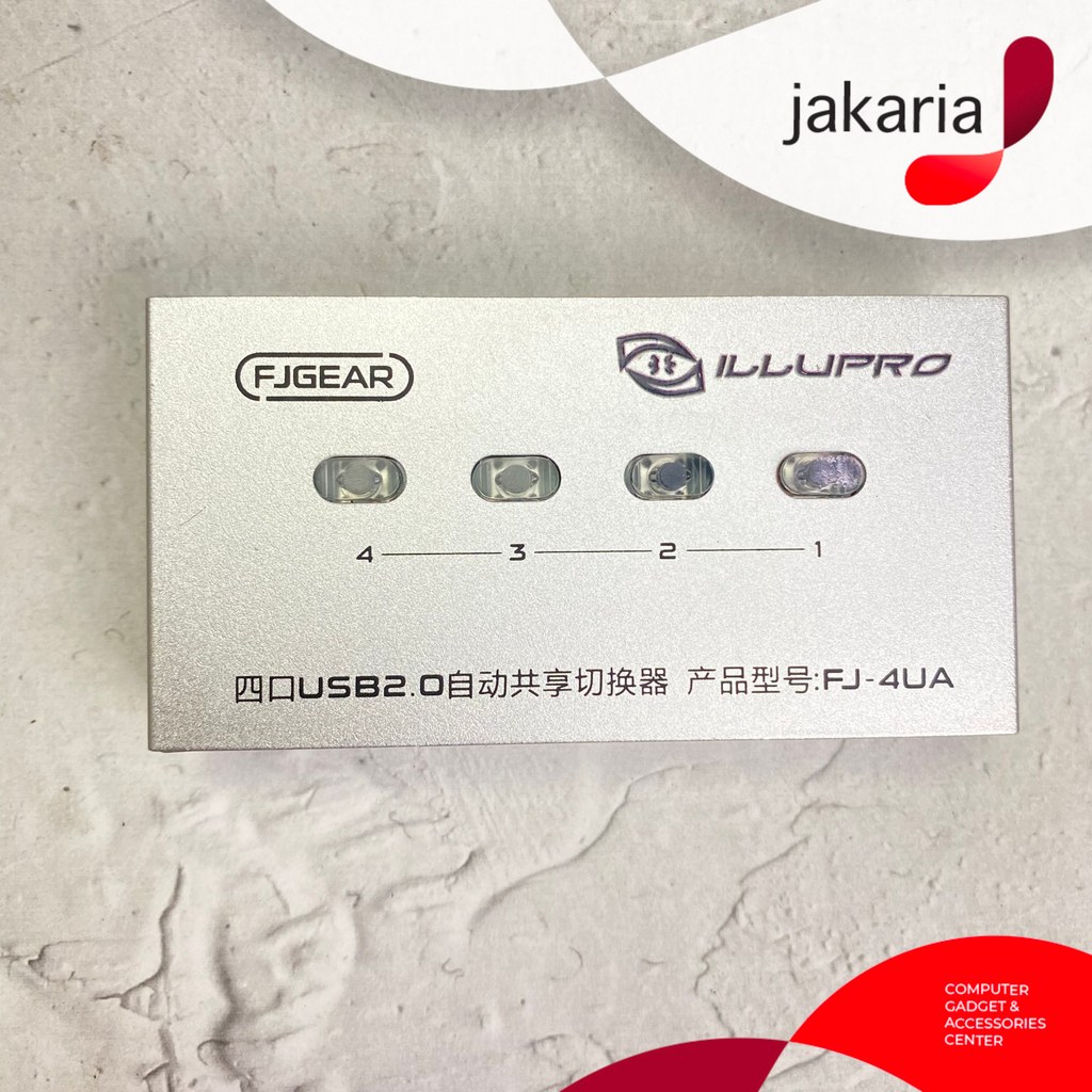 ILLUPRO USB Data Switch Printer 4 Port Otomatis AUTO 1-4