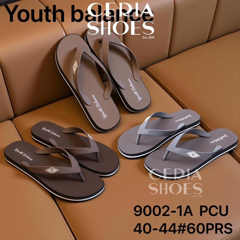 Sandal Jepit Pria Bahan Karet Tebal Sol Anti Slip Rubber Balance 9002