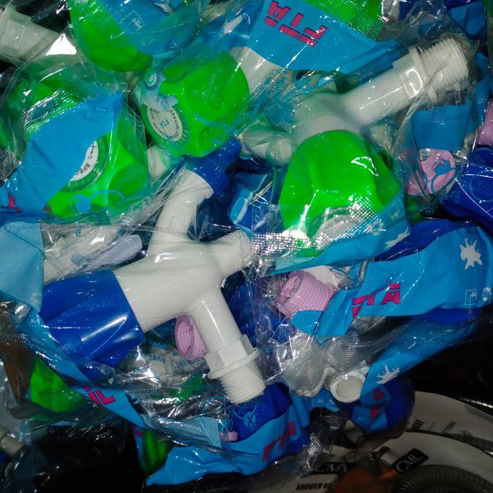 KRAN CABANG PVC / PLASTIK / KERAN / KRAN SHOWER DOUBLE BUKAN ONDA by MitraHobby