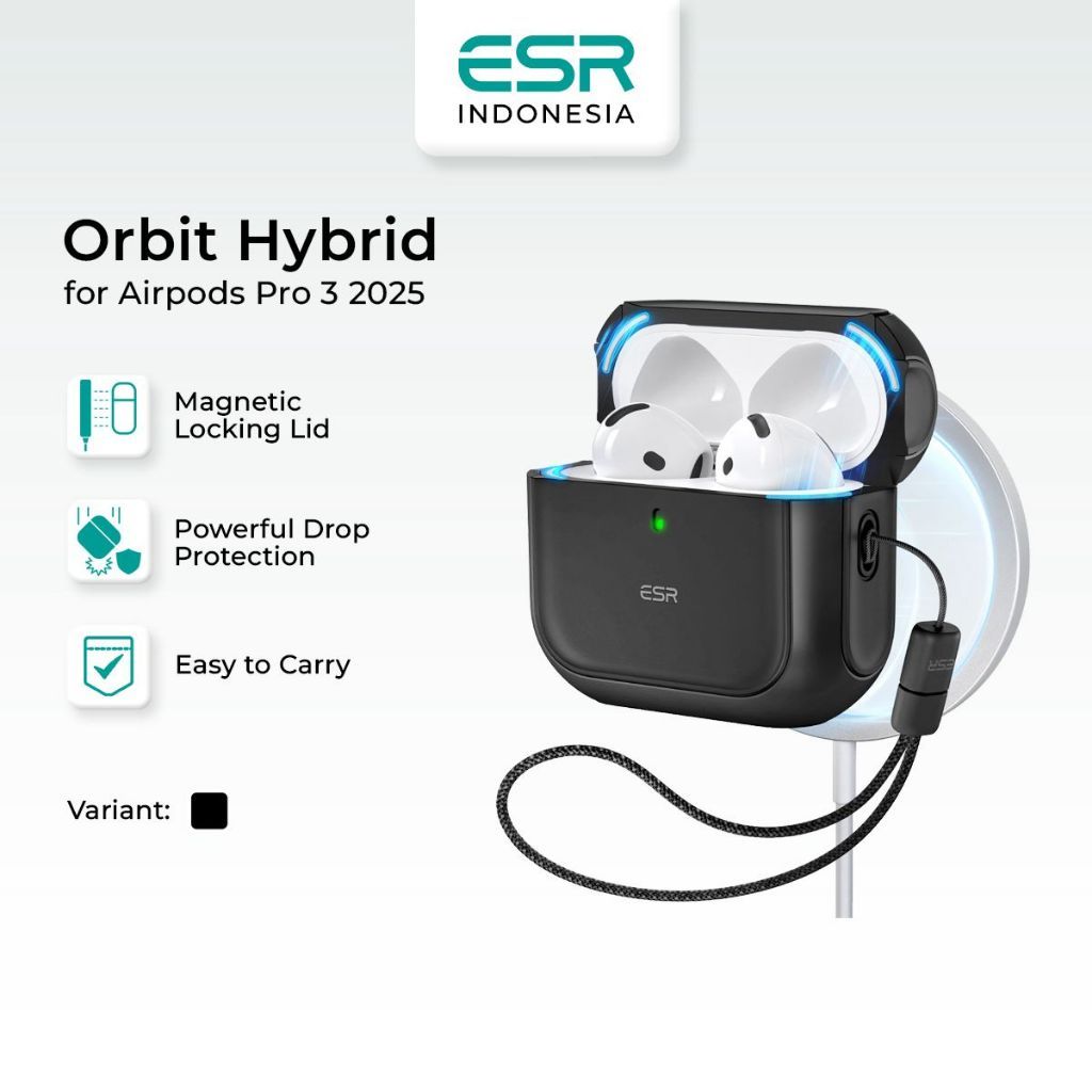 ESR Orbit Hybrid Case HaloLock for AirPods Pro 3 2025 Pelindung Case Casing AirPods Pro 3 Magnetic M