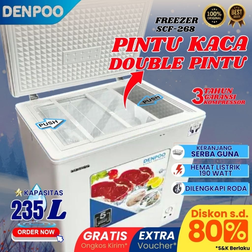 Chest freezer Denpoo SCF 268 CG