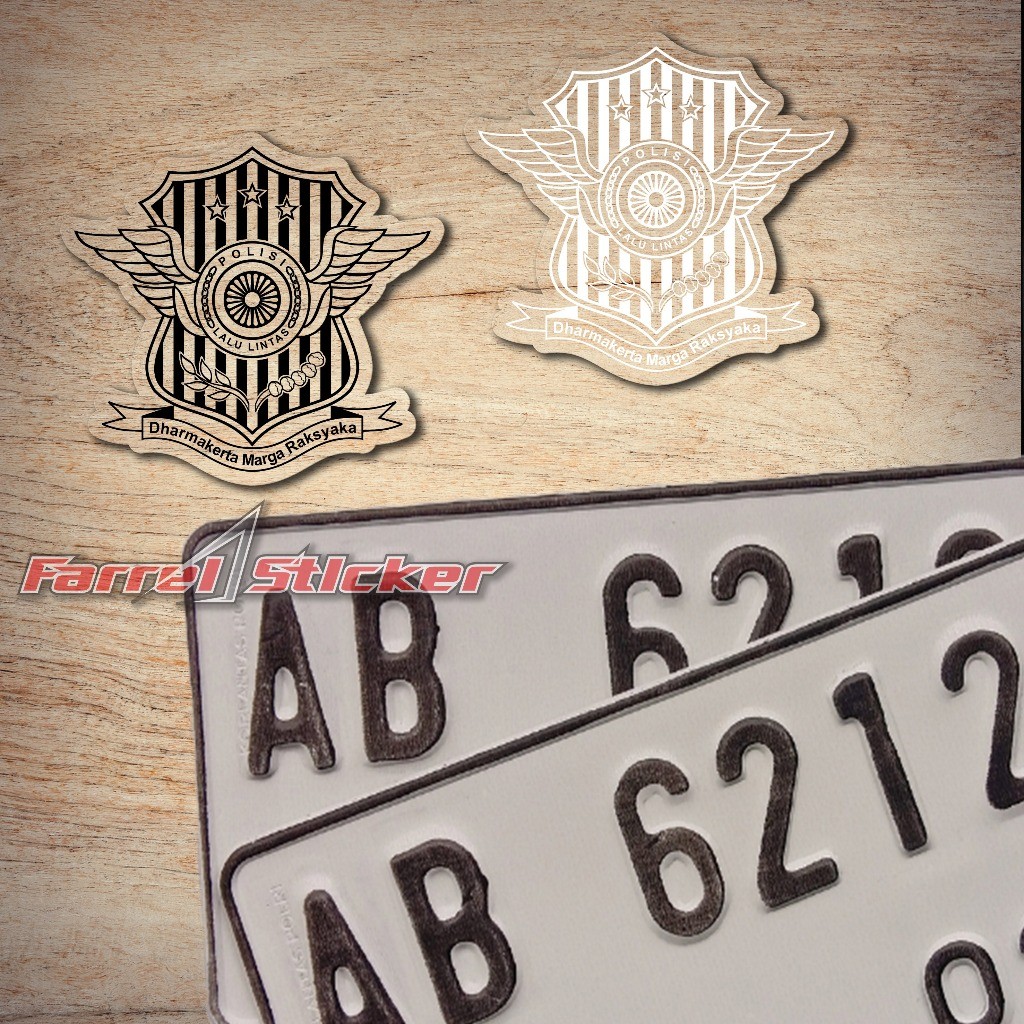 Stiker Logo Korlantas Sticker Logo Polisi Plat Nomor Mobil Motor