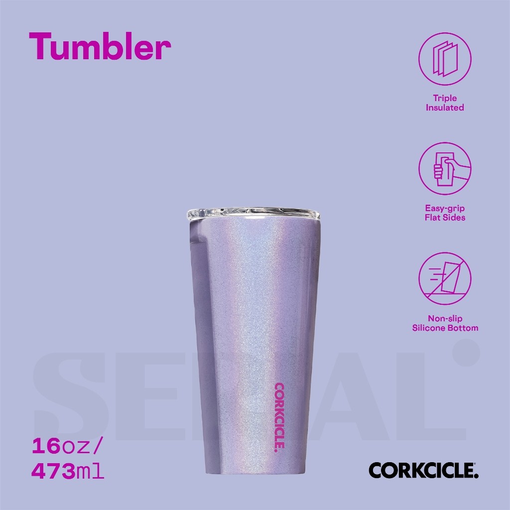 CORKCICLE Tumbler 16oz - Unicorn Magic Sparkle Pixie Dust