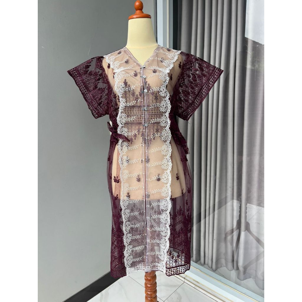 Emily Outer Brukat -  Brukat Kebaya Wisuda - Outfit Kondangan Mewah Kekinian