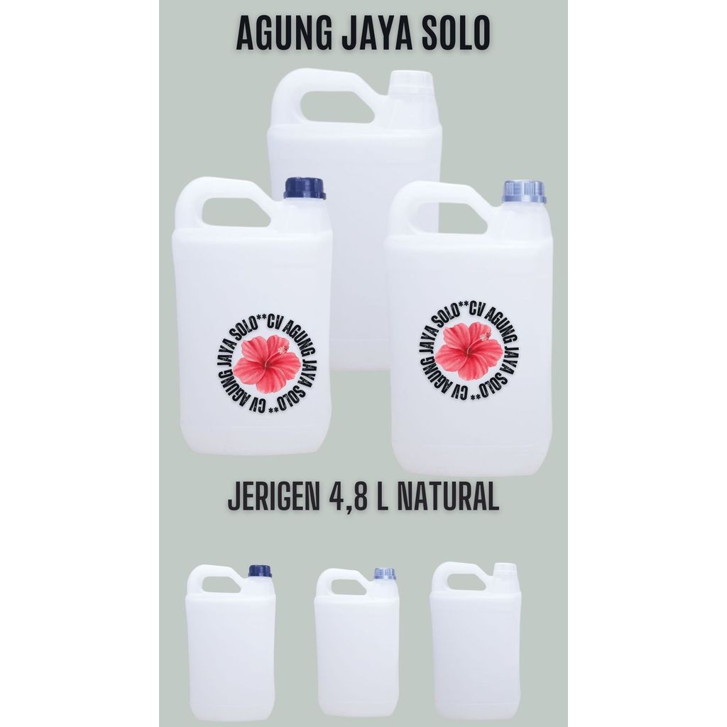 Jerigen 4,8 L Kotak Natural Hdpe / Jerigen Hdpe / Jerigen / Jerigen Madu / Jerigen Bensin