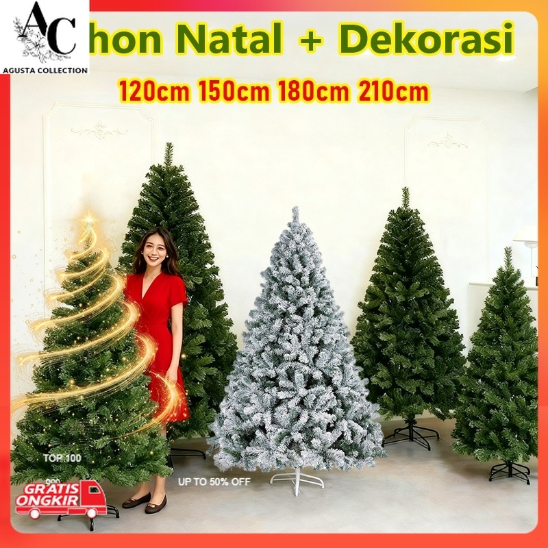 Pohon Natal Terbaru / pohon natal 1 meter Luxury kepadatan tinggi Pohon hiasan pohon natal komplit C