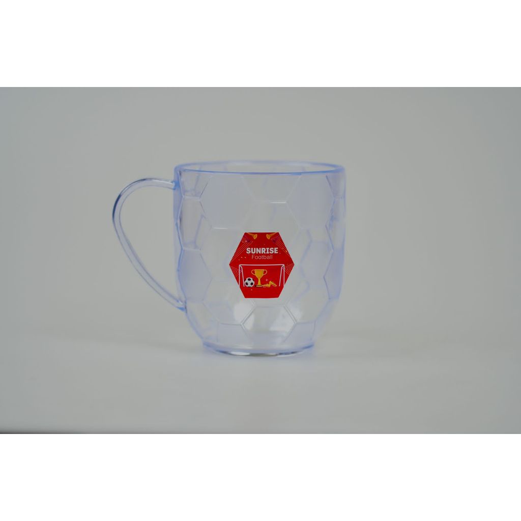 Gelas Plastik Mika Motif Bola Sunrise / Cangkir Bola Akrilik