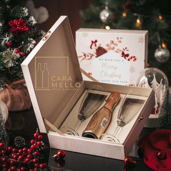 Christmas Hamper Wine - Mini Bottega Set - Caramello Premium Gift - Bottega Gold