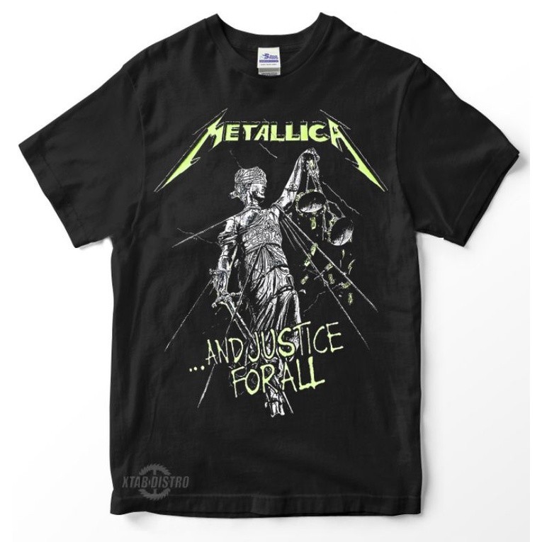 kaos METALLICA 5 AND JUSTICE FOR ALL / Premium Tshirt metallica / hnm uniqlo carrousell / kaos band