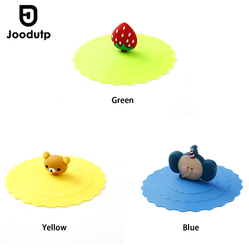 JOODUTP Penutup Cangkir Silikon Kreatif Anti Bocor dan Anti Debu Cangkir Teh Keramik Penutup Cangkir