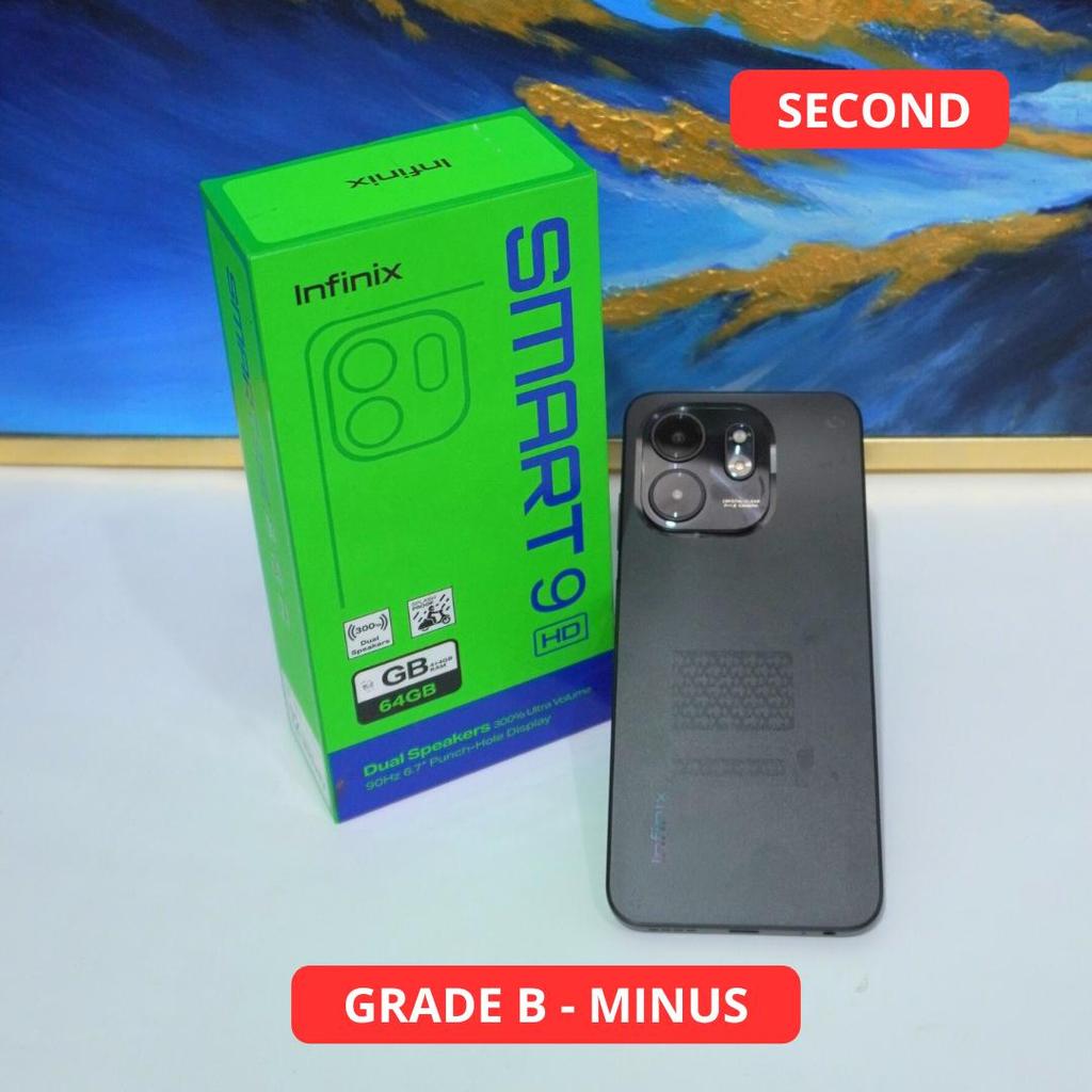 INFINIX SMART 9 HD 3/64 GB GRADE B - MINUS HP SECOND ORIGINAL SINAR MUTIARA CELL
