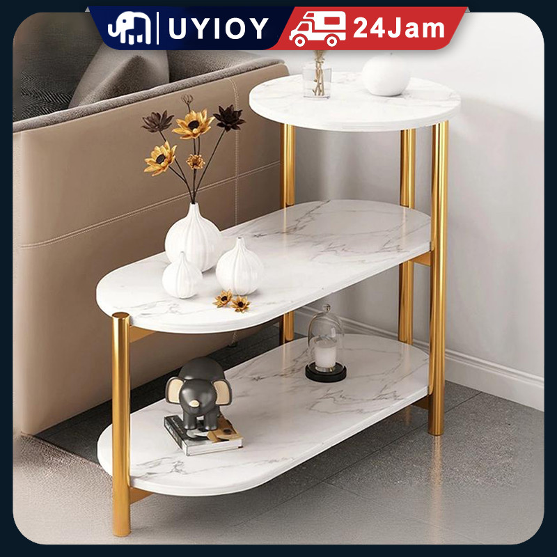 Meja Minimalis Bufet Marmer Kemewahan Ringan Meja Kopi Meja Nakas Meja Bundar Bulat Ruang Tamu Meja 