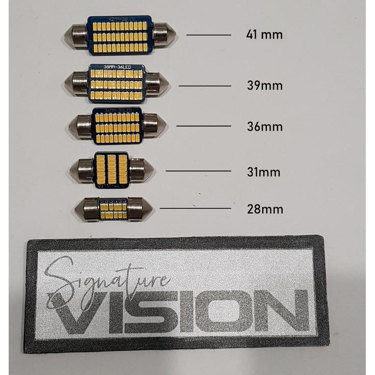 tehstore34 SV LED Festoon 120 Lampu Kabin Mobil Warm Pure White 28 31 36 39 42 mm - Warm White, 36mm