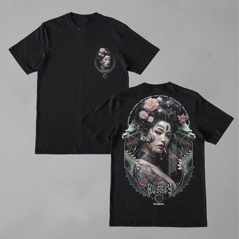 huskey t shirt waifu blk | t shirt pria | kaos pria distro