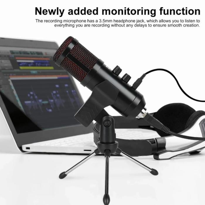 mic youtube colokan kabel usb podcast profesional mikrofon streaming