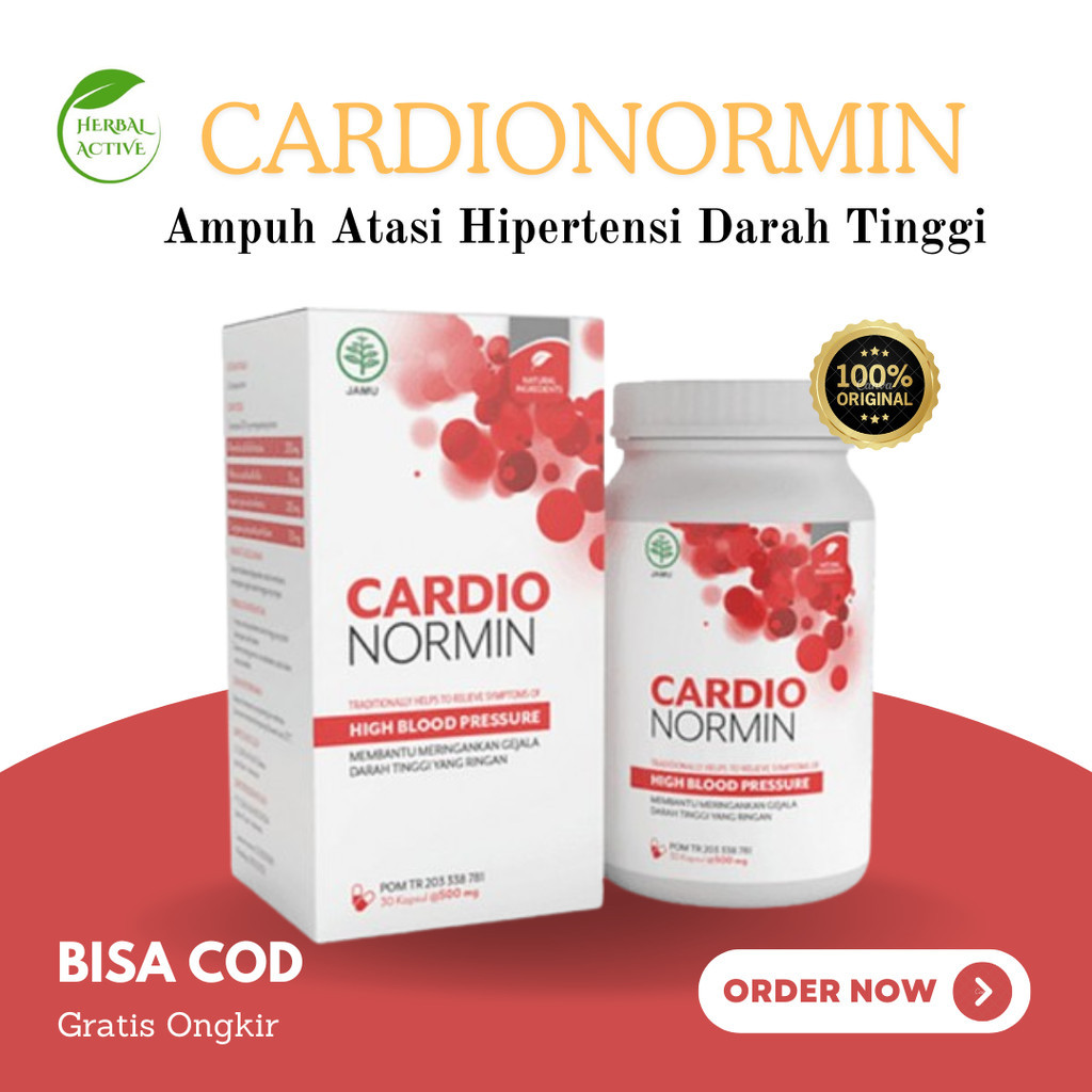 ( Terlaris) Cardio Normin Original Cardionormin Obat Hipertensi Kolesterol Darah Tinggi Jantung Stro