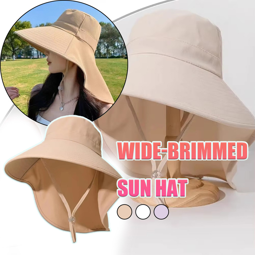 Topi matahari anti uv wanita Perlindungan sinar matahari menyeluruh Topi Matahari Pelindung UV