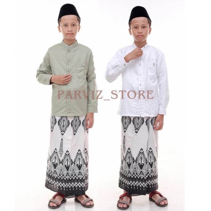 Setelan Koko Anak Laki-laki Sarung Anak Remaja Polos Usia 9-14 Tahun