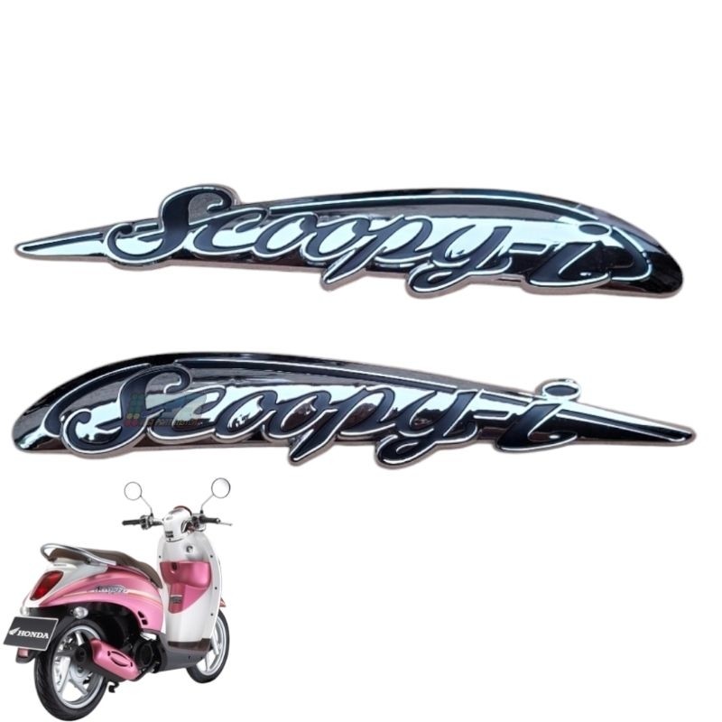 logo emblem body scoopy karbu scoopy i kanan kiri set berkualitas