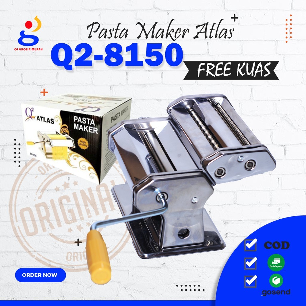 NEW EVA Pasta Maker Atlas Q2-8150 Gilingan Mie, Molen, Pangsit ORI