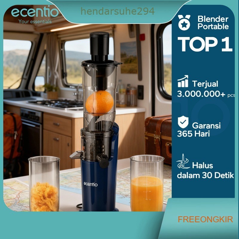 [OFFICAL] ecentio slow juicer 82mm caliber multifungsi blender tanpa ampas bear 550ML+600ML 150W ble