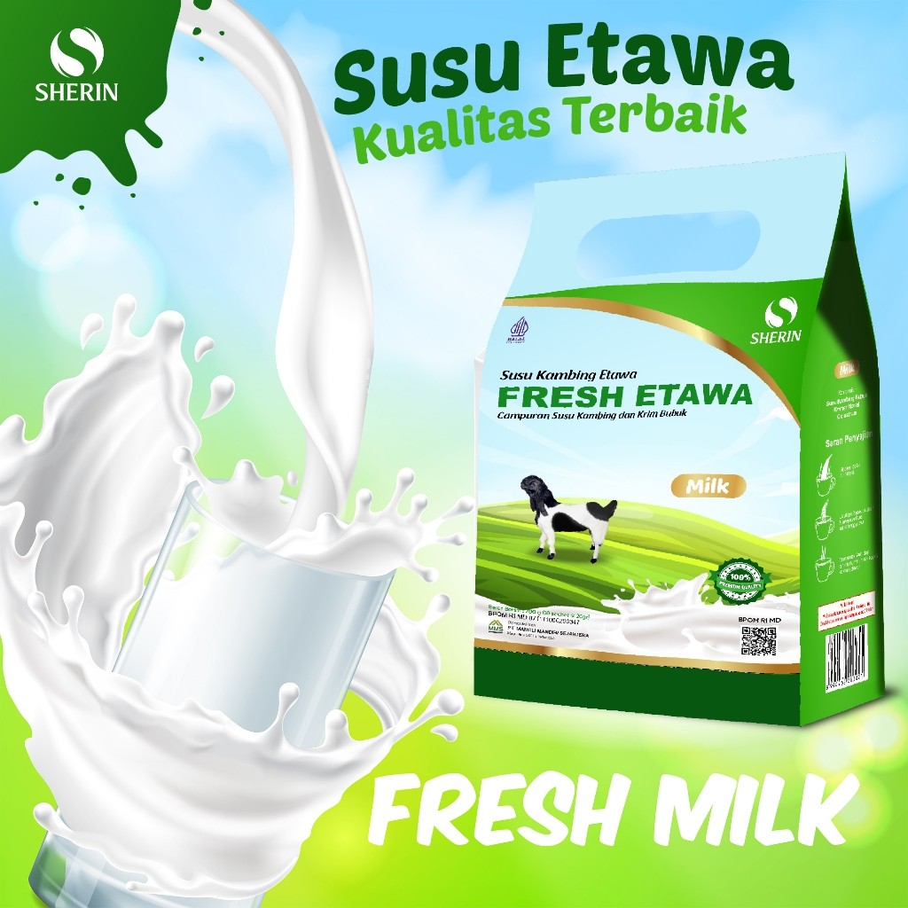 Susu Kambing Suplemen / Vitamin Penggemuk Badan Anak Dewasa Fresh Etawa Isi 10 Sachet