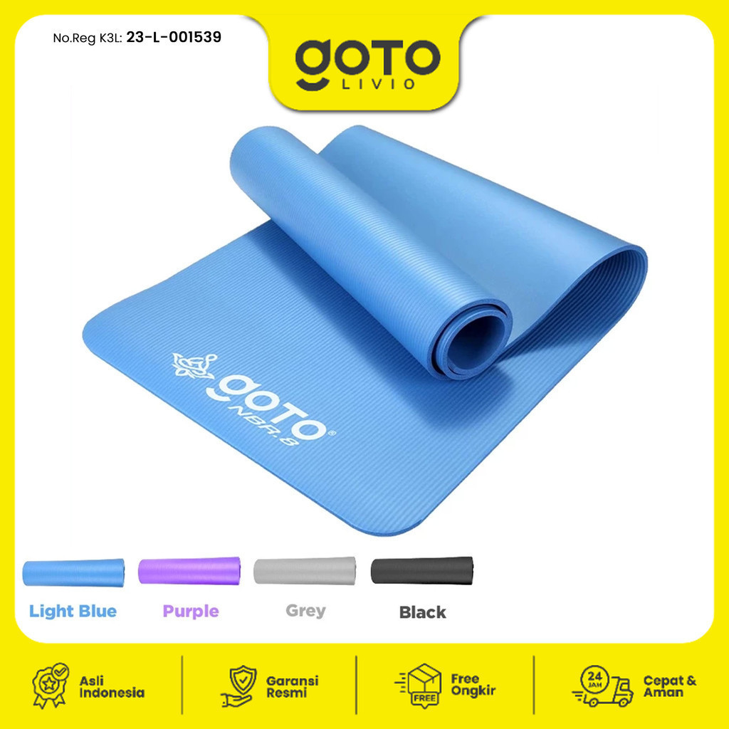Goto NBR Yoga Mat 8mm Matras Olahraga Anti Slip Alas Senam Gym Tebal