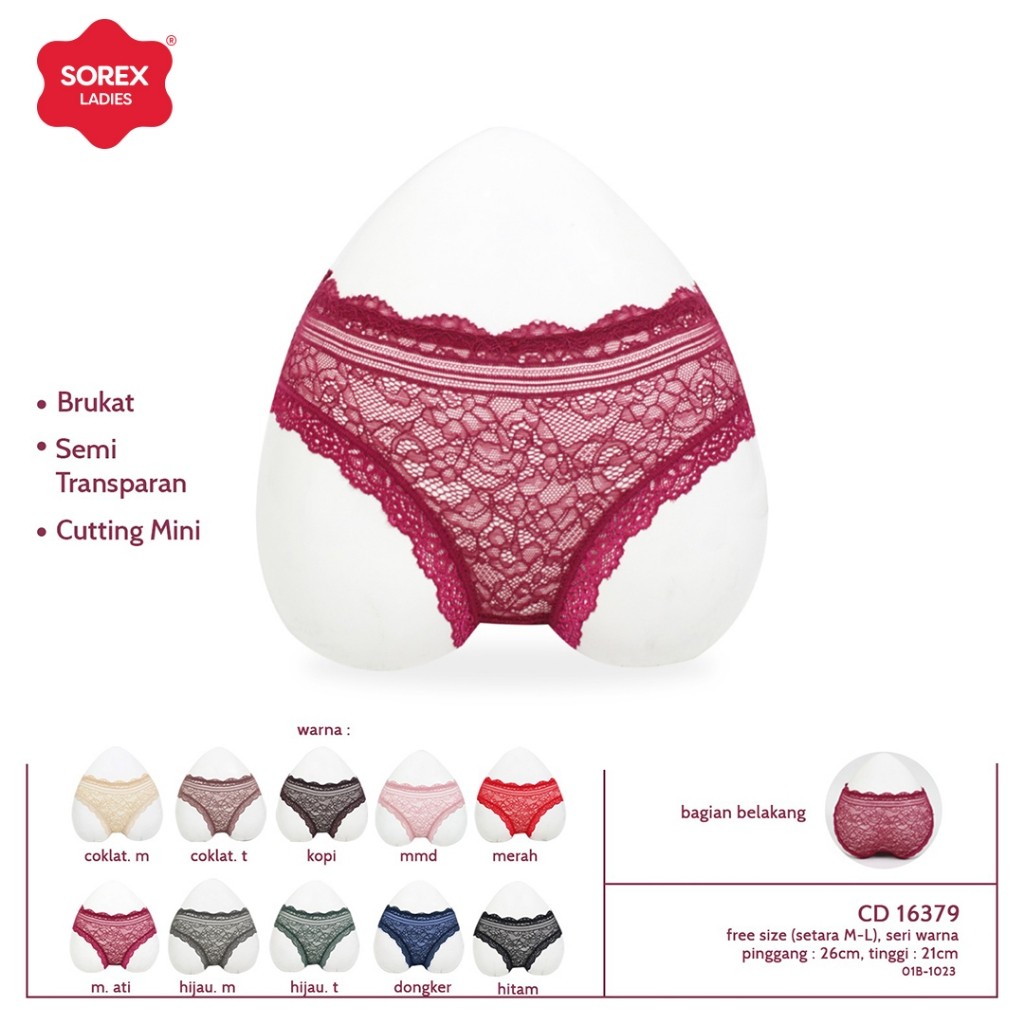 Sorex Cd Fashion Wanita Brukat Mini Semi Transparan Freesize (Setara M-L) CD 16379