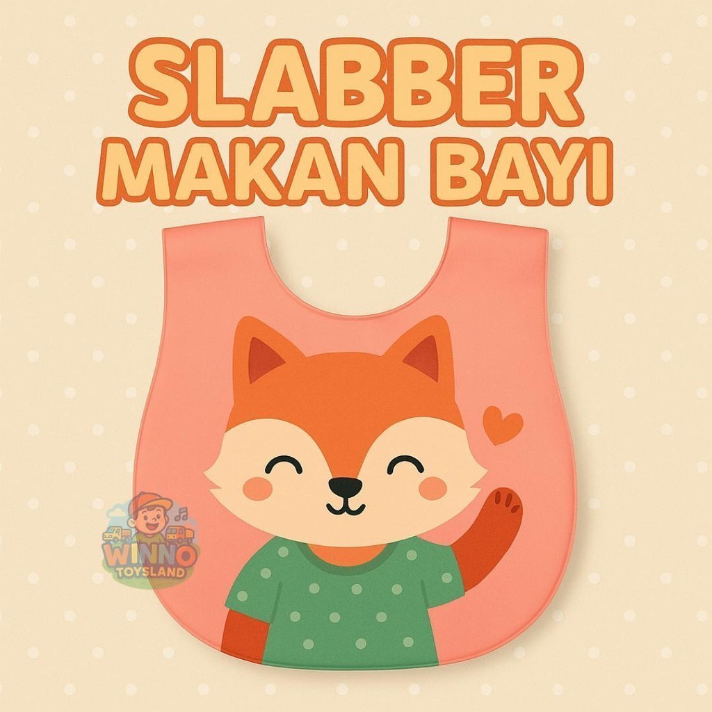 Kidz Gratis Ongkir Terlaris Slabber Bayi Waterproof Celemek Bayi Murah Import Karakter Premium Lap Makanan Air Susu Minum Snack Eva Abs Fleksibel Lembut Nyaman Bayi