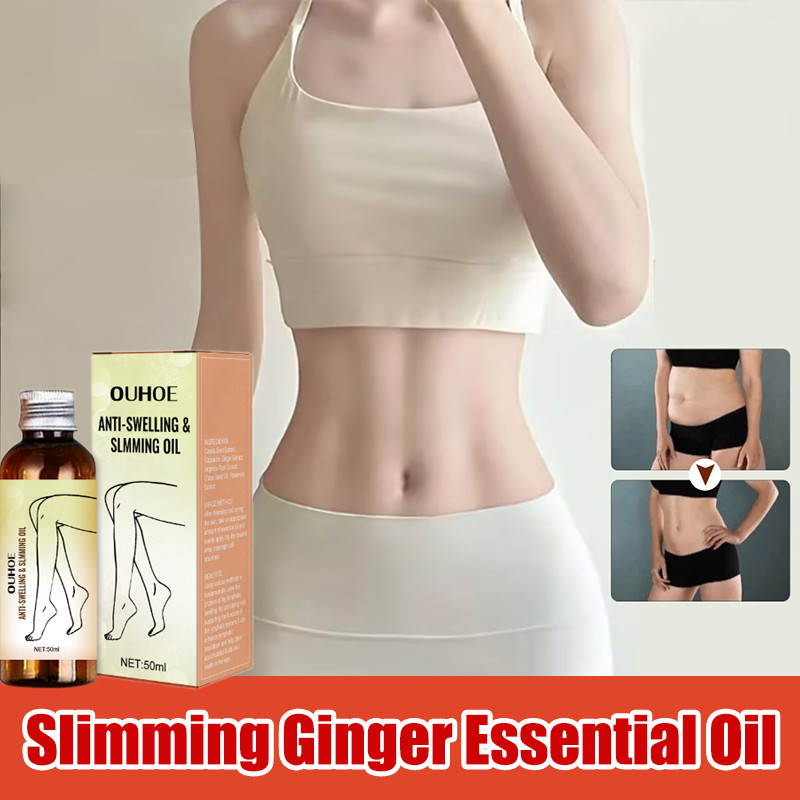 50ml Body Slimming Ginger Essential Oil Minyak Atsiri Pelangsing Pengencang Paha Lengan Body Contour