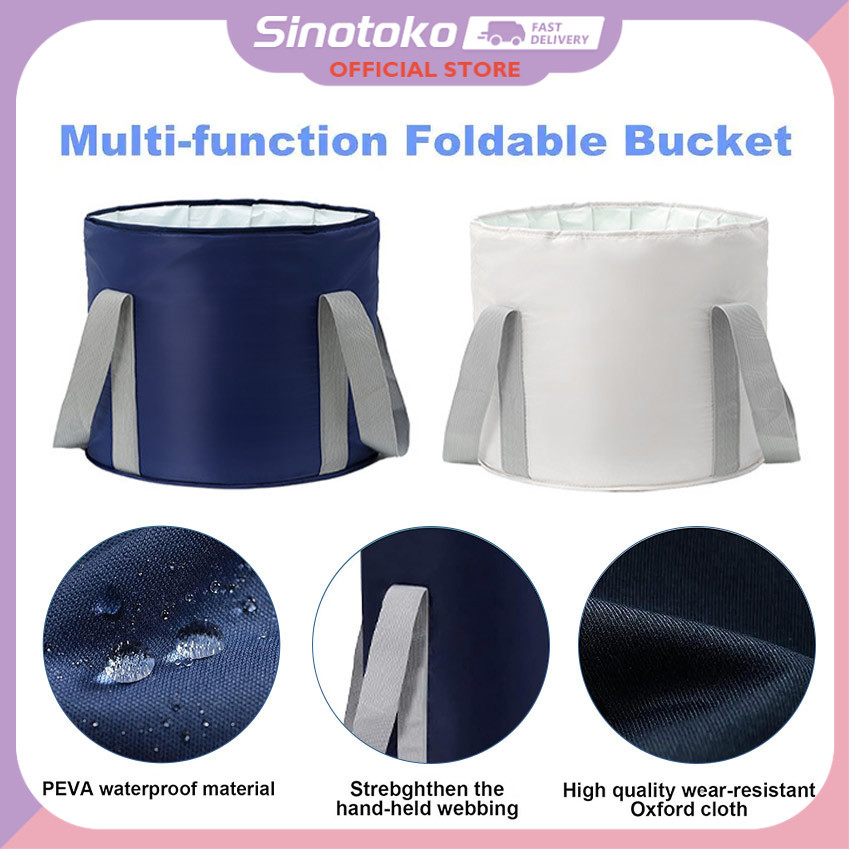 Ember Rendam Kaki Air SPA Lipat – 15 Liter Multi-fungsi, Portable Travel Camping, Pijat Kaki Relax