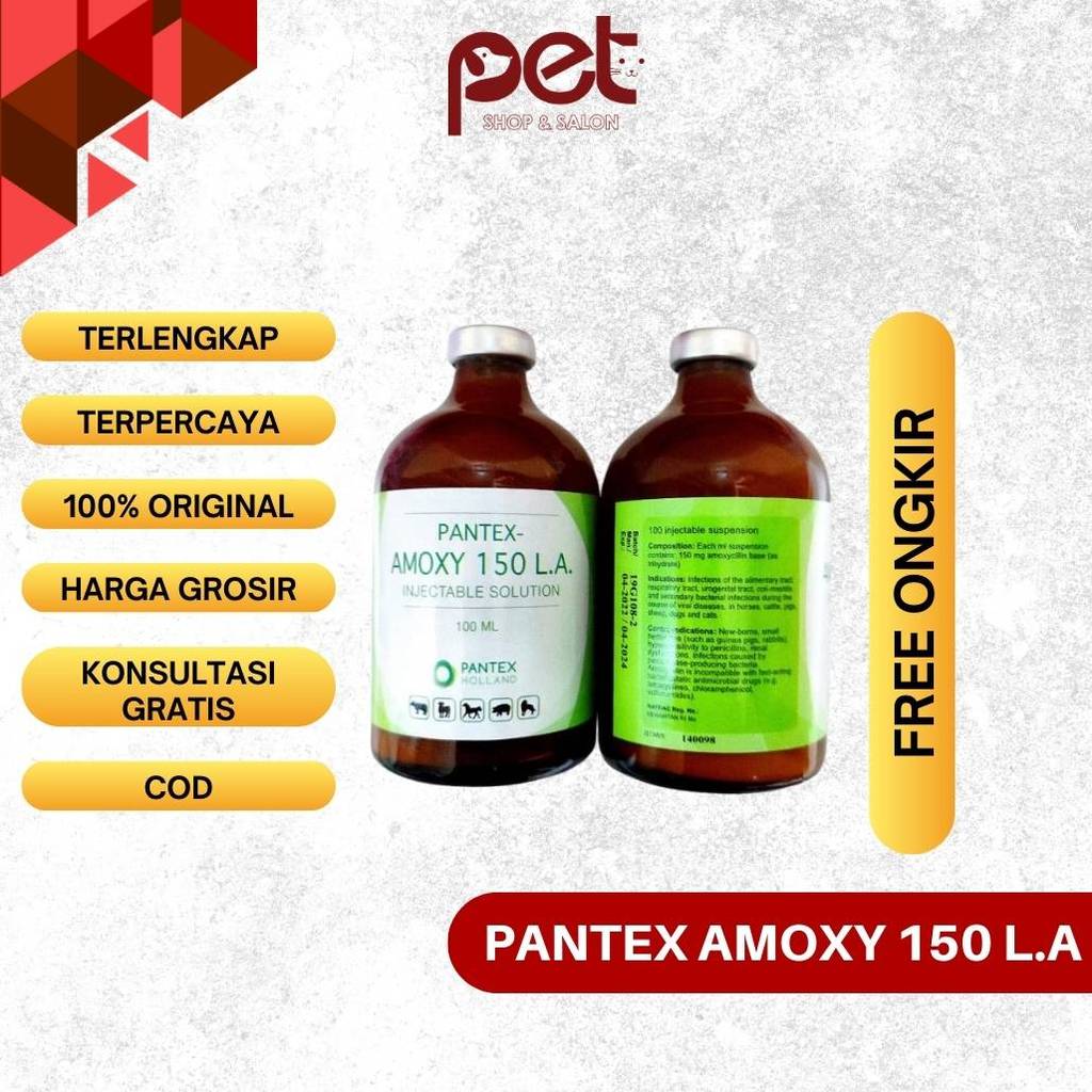 Amoxy LA 150 100ml - Obat Hewan Ternak Grosir - Obat Injeksi Hewan Ternak